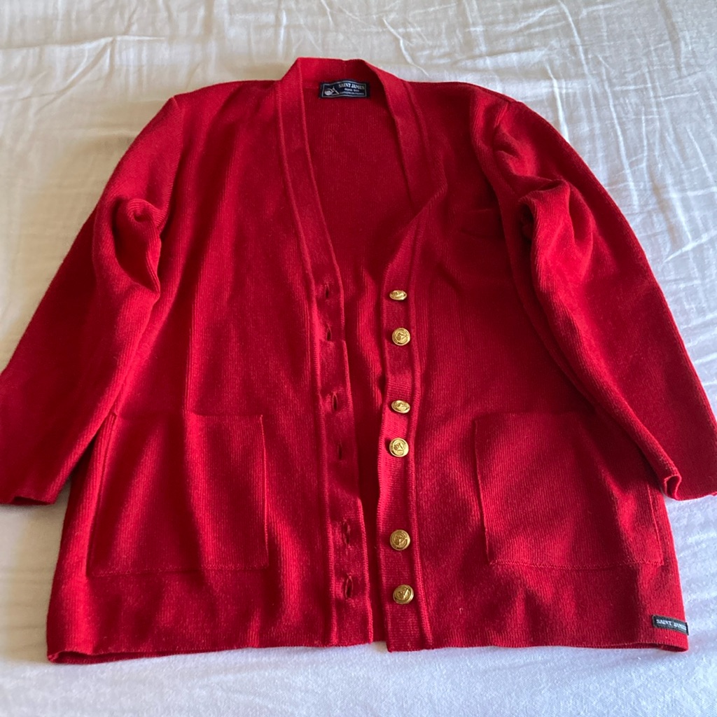 Saint James 100% Wool Cardigan